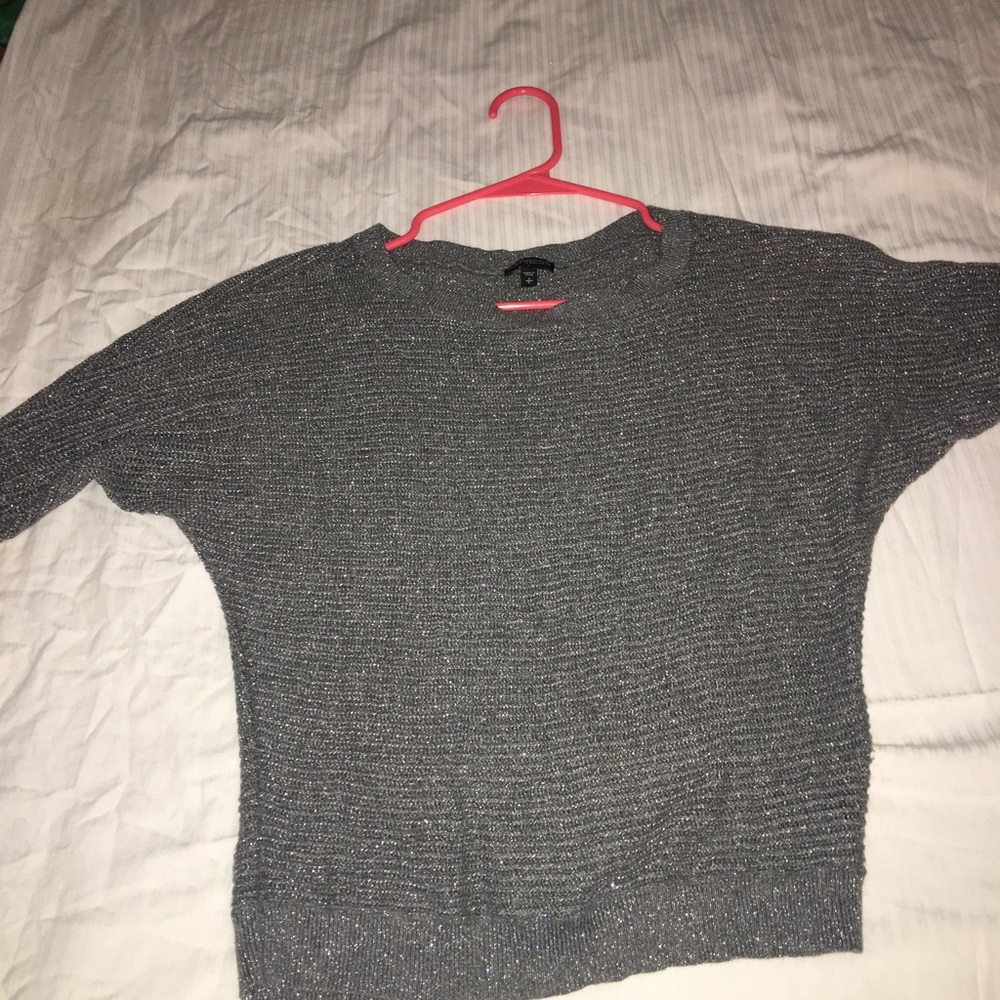 Cute express sweater shinny gray color